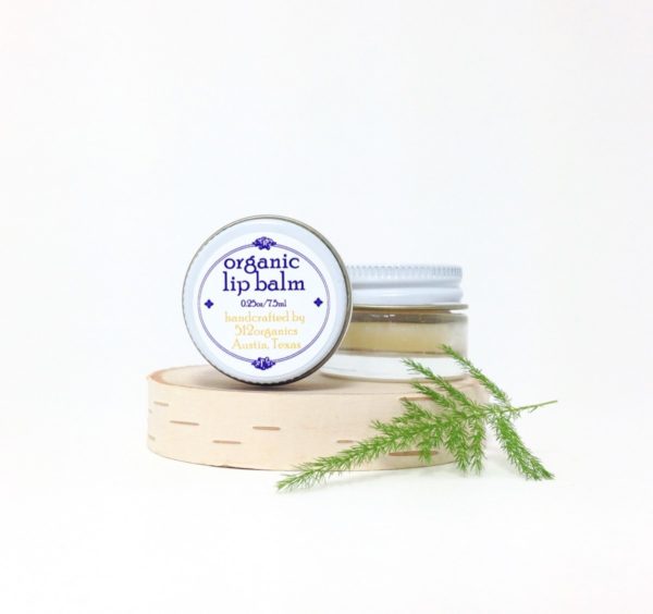 512organics organic lip balm austin texas on laser cut wood with fern